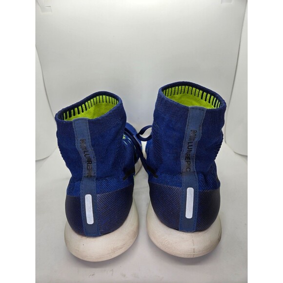 Nike LunarEpic Flyknit Shoes Mens 12 Blue Running Athletic Workout Gym Sneakers - Picture 5 of 8